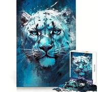 Snow Leopard Gaze Jigsaw Puzzle 1000 Piece for Adults Think Smart Toy Family Joy Accurate Cut Fine Art Piece (38x26cm)