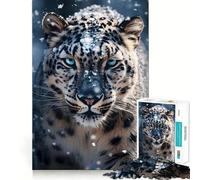 Snow Leopard Jigsaw Puzzle 1000 Piece for Adults Think Smart Toy Family Joy Accurate Cut Fine Art Piece (50x75cm)