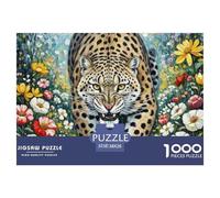 Snow Leopard Jigsaw Puzzle 1000 Pieces Adults Teens Stress Relief Challenging Poster Guide Recycled Board 38x26cm/1000pcs