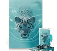 Snow Leopard Jigsaw Puzzles for Teenagers 1000 Pieces Recall Boost Gentle Relax Smooth Cut Stylish Gift (38x52cm)