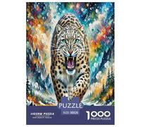 Snow Leopard Jigsaw Puzzles Puzzle for Adults Kids. 1000 Pieces Impossible Challenge Toy Educational Games Home Decoration for Adults& Kids Age 14 Years Up 38x26cm/1000pcs