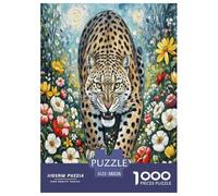 Snow Leopard Jigsaw Puzzles Puzzles for Adults Kids. 1000 Piece Whimsical Challenge Toy Educational Games Home Decoration for Adults& Kids Age 14 Years Up 38x26cm/1000pcs