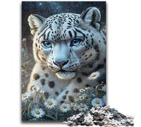 Snow Leopard JigsawPuzzle 1000 Pieces for Teenagers,Challenging To Complete But Fun And Humorous Birthday Present,Gifts,Wall Art (38x26cm)