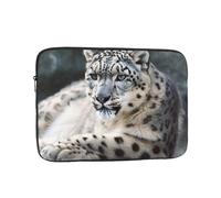 Snow Leopard Laptop Sleeve for Women Men, 17 Inch Waterproof Laptop Bag Lightweight Notebook Computer Cover Bag