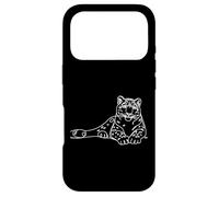 Snow Leopard Line Art Wildlife Big Cat Drawing Case for iPhone 17 Pro
