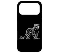 Snow Leopard Line Art Wildlife Big Cat Illustration Case for iPhone 17 Pro Max