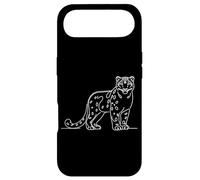 Snow Leopard Line Art Wildlife Big Cat Illustration Case for iPhone Air