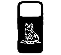 Snow Leopard Line Art Wildlife Fan Case for iPhone 17 Pro