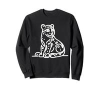 Snow Leopard Line Art Wildlife Fan Sweatshirt