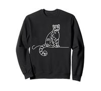 Snow Leopard Line Art Zoologist Sweatshirt