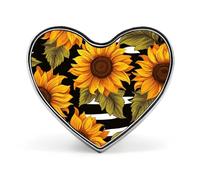 Snow Leopard Mountain Lapel Pin - Heart Shape Brooch Pins for Men & Women Suit Accessories, 1" Lightweight Enamel Lapel Pins Buttons for Backpacks, Hats, Bags, Lanyards, Sunflowers-1, Love form