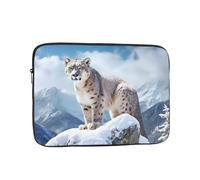 Snow Leopard Mountain Laptop Bag 15 inch Business Briefcase Gifts for Men Women Water Resistant Laptop Sleeve Carry On Laptop Case Shockproof Protective Computer Bag Notebook Case