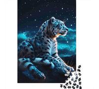 Snow Leopard Night 1000 Pc Thick Cardboard Jigsaw Puzzle Bundle Family Lovers Stress Relief 38x26cm/1000pcs