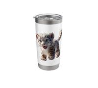 Snow Leopard Panther Big Cats Panthers Cute Snow Leopards Stainless Steel Insulated Tumbler