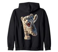 Snow Leopard Panther Big Cats Panthers Cute Snow Leopards Zip Hoodie