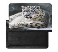 Snow Leopard Passport Holder Cover Passport Cover Protector Essentials with Credit Card Slots Slim Travel Wallet Covers Documents Organizer Protector for Man&Women