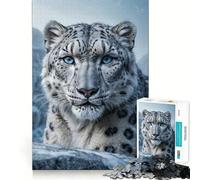 Snow Leopard Portrait(1000 Piece Jigsaw Puzzles for Adults Teenagers Skill Toy Soothing Fun Tight Edge Festival Gift (50x75cm)