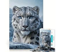 Snow Leopard Portrait(Jigsaw Puzzles for Adults1000 Piece Brain Teaser Home Leisure Image Assembly Birthday Gift (38x52cm)