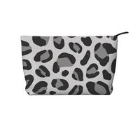 Snow Leopard Print, Cosmetic Bag Corduroy Makeup Bag Portable Travel Toiletry Bag