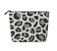 Snow Leopard Print, Cosmetic Bag Imitation Linen Makeup Bag Portable Travel Toiletry Bag