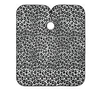 Snow Leopard Print Gray Barber Cape Lightweight Beard Bib Adjustable Hair Cutting Gown For Barbers Home Beauty Shops 140X168Cm