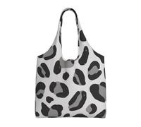 Snow Leopard Print,Reusable Tote Bags Grocery Bags Large Capacity Canvas Shopping Shoulder bag