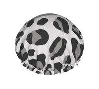 Snow Leopard Print,Shower Cap Nightcap Double Layer Waterproof Elastic Bath Cap Reusable Hair Cap