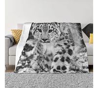 Snow Leopard Printed Ultra-Soft Micro Fleece Blanket Throw All Seasons Sofa Warm Throw Blanket for Nap 40"X30"