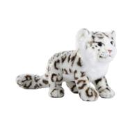 Snow Leopard Stuffed Animal Figurine Toy, Realistic Display Plush Ornament with PP Cotton Core for Collectors and Home Decor, for Animal Lovers