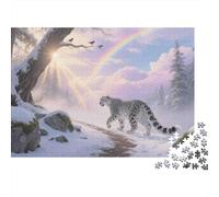Snow Leopard WalkJigsaw Puzzle Animal Seniors Brain Training Eco Board 1000 Pieces 38x26cm/1000pcs