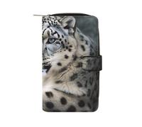 Snow Leopard Wallet Multifunctional Wallets for Men Compact Wallet Purse Passport Bag