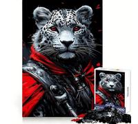Snow Leopard Warrior 1000 Piece Jigsaw Puzzles for Adults Jigsaw Mind Play Home Pastime Clean Edge Lovely Present (38x52cm)