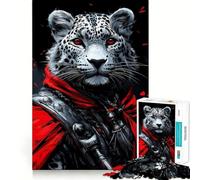 Snow Leopard Warrior 1000 Piece Jigsaw Puzzles for Adults Jigsaw Mind Play Home Pastime Clean Edge Lovely Present (38x52cm)