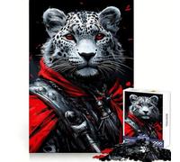 Snow Leopard Warrior Jigsaw Puzzle for Teenagers 1000 Pieces Clear Logic Toy Slow Enjoy Perfect Cut Bday Surprise (38x26cm)