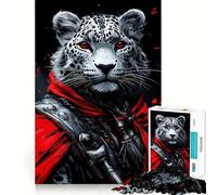 Snow Leopard Warrior Jigsaw Puzzles for Teenagers 1000 Piece Thought Toy Calm Escape Precise Edge Amazing Present (50x75cm)