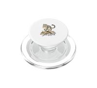 Snow Leopard Watercolor Wildlife Art PopSockets PopGrip for MagSafe