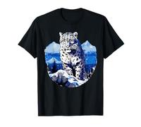 Snow Leopard with an Arctic Landscape, Fierce Snow Leopard T-Shirt
