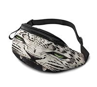 Snow Leopard Zebra Fanny Pack for Women Men Fashion Waist Bag Hip Bum Bag with Adjustable Belt for Travel Outdoors Sports Running