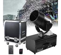 Snow Making Machine, 2000W Commercial Outdoor Snow Cannon with Remote Control & Flight Case for Christmas, Weddings, Halloween, and Stage Effects