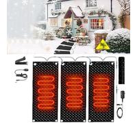Snow Melting Mat for Outdoor Stairs - Slip-Proof Snow Removal Mat with 2 in/h Melting Speed, 6 ft Power Cord, for Winter(40x160cmx3Pcs)