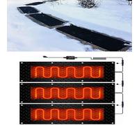 Snow Melting Mats for Driveways and Stairs - 2 in/h Melting Speed, Waterproof Rubber, Easy Installation, 5 Pcs(40x200cmx3Pcs)