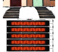 Snow Melting Mats for Outdoor Stairs - Slip-Proof Devise with Power Cord for Winter and Ice Prevention(30x120cmx5Pcs)