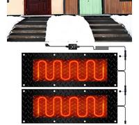 Snow Melting Mats for Outdoor Stairs - Slip-Proof Devise with Power Cord for Winter and Ice Prevention(30x150cmx2Pcs)