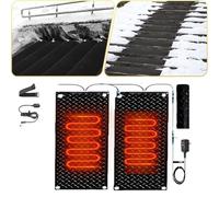 Snow Melting Mats for Outdoor Use - Anti-Slip Rubber Mats for Stairs, Doorways, and Pathways - Efficient Snow(40x160cmx2Pcs)