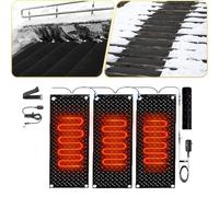 Snow Melting Mats for Outdoor Use - Anti-Slip Rubber Mats for Stairs/Doorways/Pathways - Winter Snow Removal Solutions(40x200cmx3Pcs)