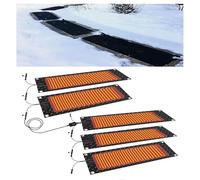 Snow Melting Mats Outdoor New Model Waterproof Anti Slip Design,with Power Cord Snow Melting Walkway Mat Trusted Snow and Ice Melting Mats,for Stairs Doorways Staircases,5Pcs