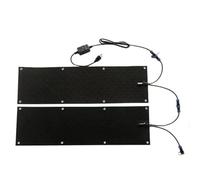 Snow Melting Walkway Mat, Snow Ice Melting Mat Slip-Proof Rubber Heated Mats Connection W/Power Cord Heated Driveway Pad for Winter Outdoor Stairs Sidewalks Garages Decks,2 Pieces,11x38in