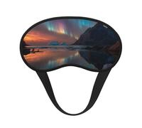 Snow Mountain Aurora Blackout Sleep Mask for Travel Meditation Yoga Light Comfort Eye Mask with Elastic Strap