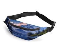 Snow Mountain Belt Bag for Men & Women, Fanny Pack Everywhere with Adjustable Strap, Small Waist Pack for Travel Walking Running Hiking Cycling