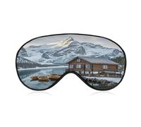 Snow Mountain Cabin Eye Mask Sleep Mask for Side Sleeper Women Men Pressure-Free & Light Block-Out Blindfold Soft Comfortable Eye Covers Breathable Blindfold Adjustable